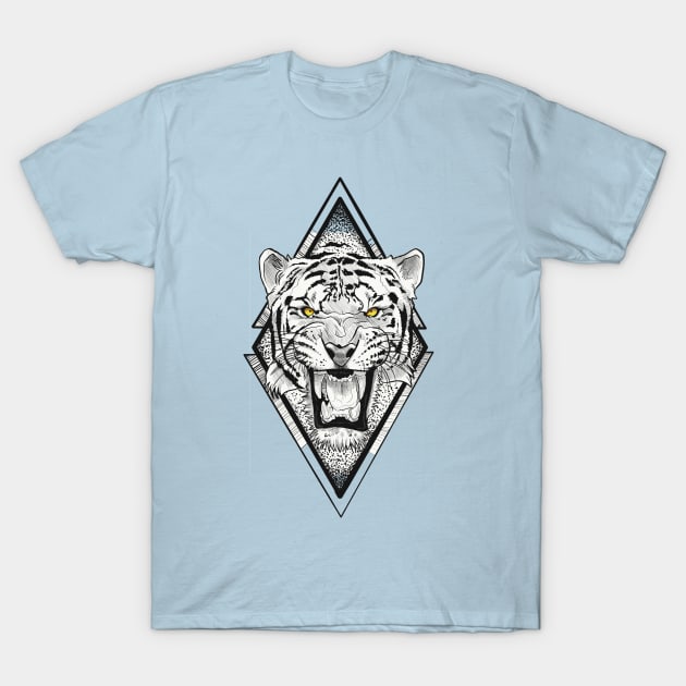 Tiger T-Shirt by Lazrartist